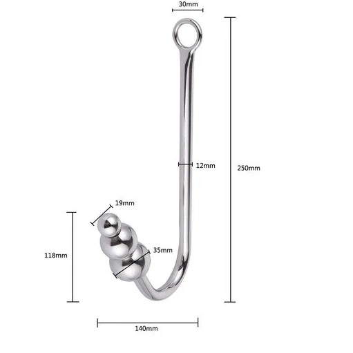 Elegant 5334 Collar and Cuffs Beaded Anal with Hook 0617